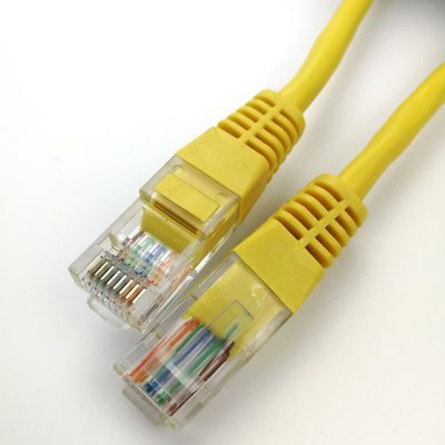 Van het Netwerkethernet van UTP Cat5e Rj45 aan RJ45 Gele de Kabel van het het Flardkoord