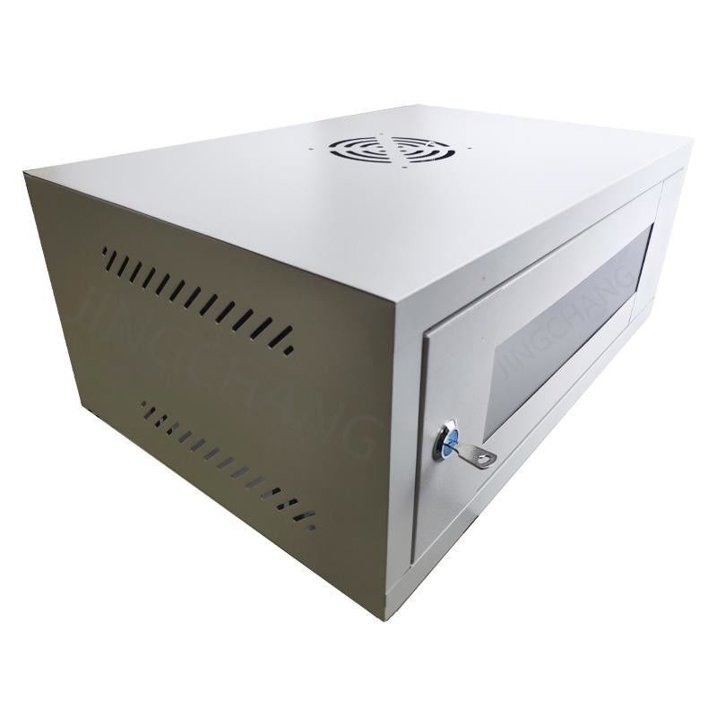 2U Server Rack Behuizing, Wandmontage Netwerkkas met glazen deuren en sloten