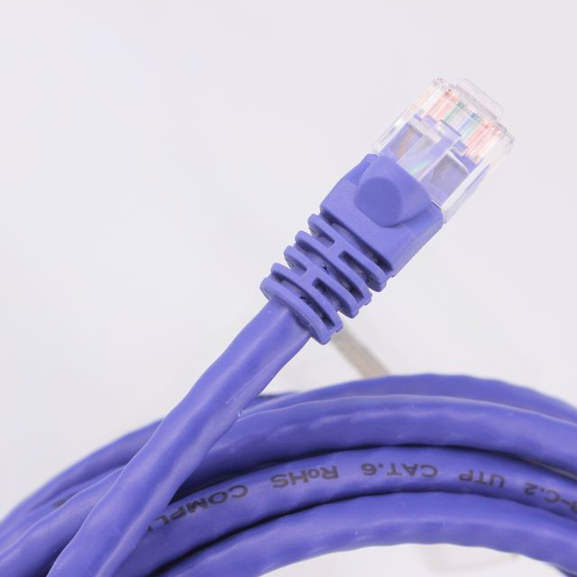 Purpere Kleur 50m de Kabel Koper Gemaakte RJ45 8P8C van Cat6 Ethernet