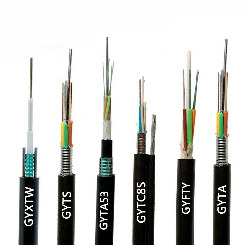 LZSH-Jasje 12 de Optische Kabel Zwarte Witte GYXTW van de Kerneng652 Vezel