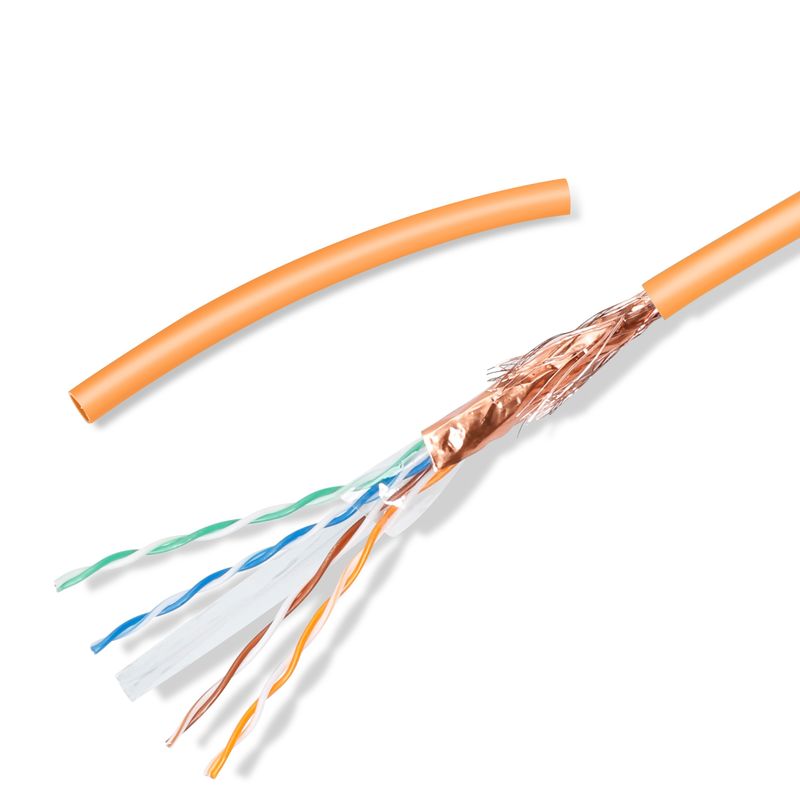 Oranje Cat6 Lan Cable 4 Paar Naakte Koper of CCA 1000ft Trekkrachtdoos
