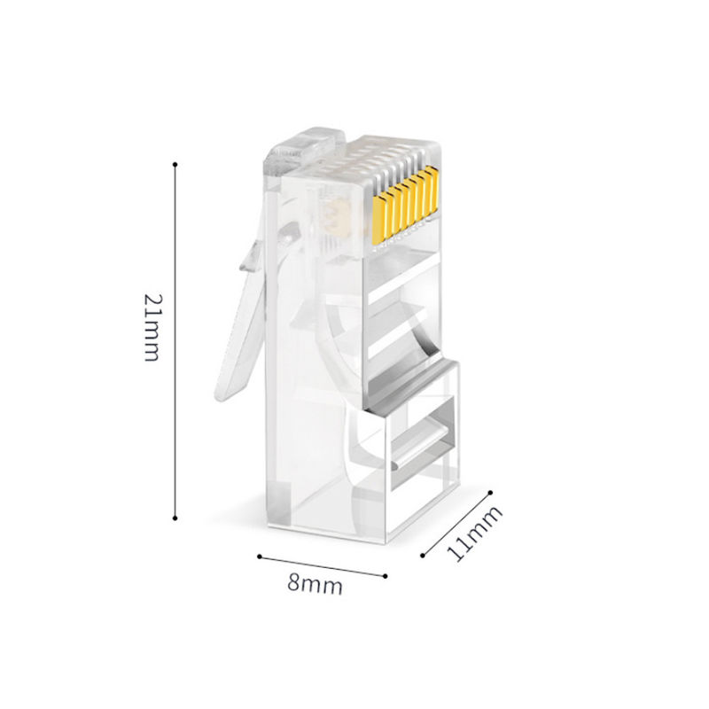 Ethernetcat5 Cat6 8P8C RJ45 Schakelaar Mannelijk UTP Unshielded Toolless Crystal Head Modular Plug