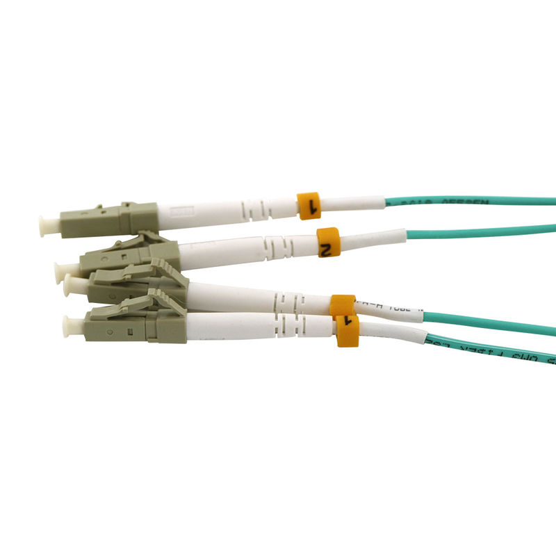 FTTH OM3 lc-UPC 3mm het 1m Duplexkoord LSZH van het Vezel Optische Flard