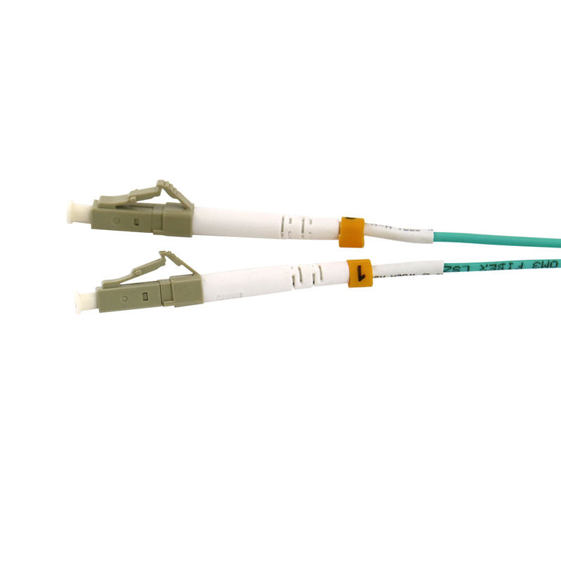 FTTH OM3 lc-UPC 3mm het 1m Duplexkoord LSZH van het Vezel Optische Flard